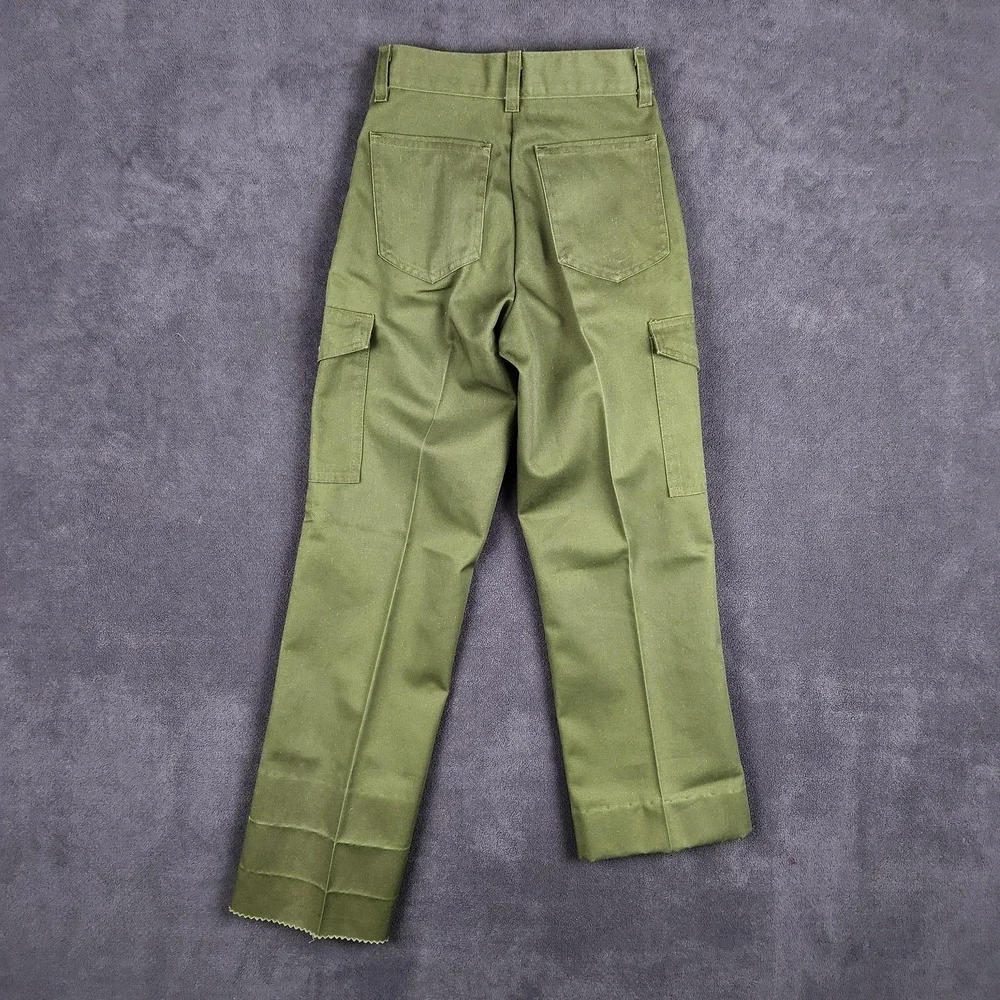Vintage Boy‎ Scouts of America Pants Youth 23x24 Green Uniform Cargo Pockets